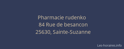 Pharmacie rudenko