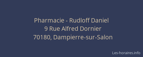Pharmacie - Rudloff Daniel