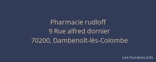 Pharmacie rudloff