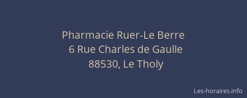 Pharmacie Ruer-Le Berre