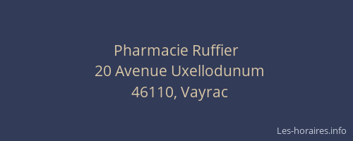 Pharmacie Ruffier