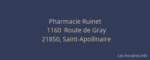 Pharmacie Ruinet