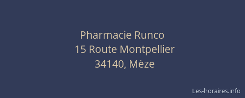 Pharmacie Runco