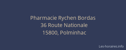 Pharmacie Rychen Bordas
