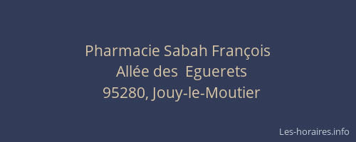 Pharmacie Sabah François