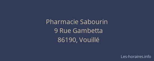 Pharmacie Sabourin