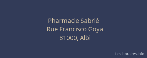 Pharmacie Sabrié