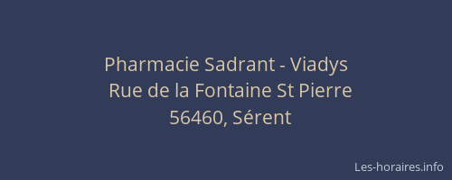 Pharmacie Sadrant - Viadys
