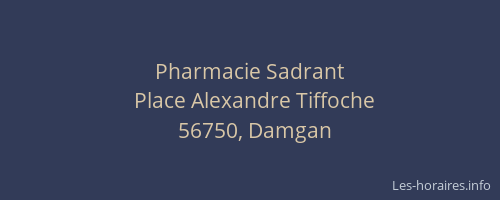 Pharmacie Sadrant