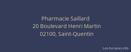 Pharmacie Saillard