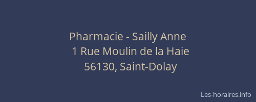 Pharmacie - Sailly Anne