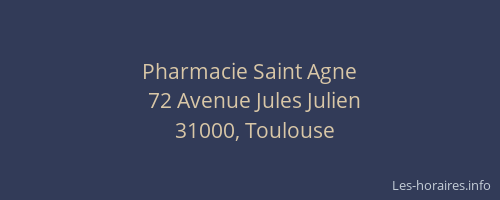 Pharmacie Saint Agne