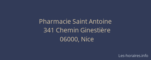 Pharmacie Saint Antoine