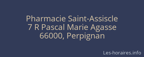 Pharmacie Saint-Assiscle