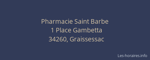 Pharmacie Saint Barbe