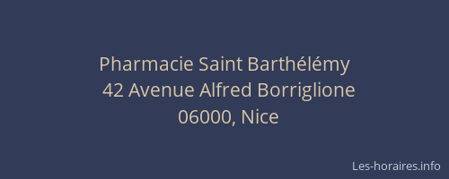 Pharmacie Saint Barthélémy