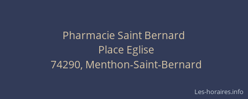 Pharmacie Saint Bernard