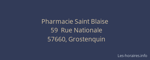 Pharmacie Saint Blaise