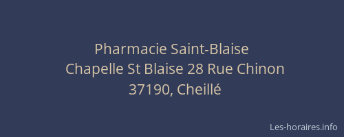 Pharmacie Saint-Blaise