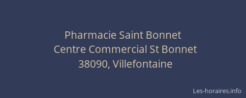 Pharmacie Saint Bonnet