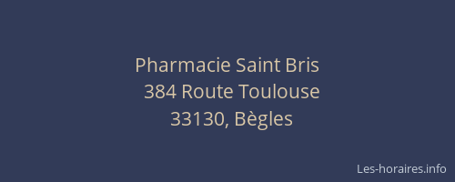 Pharmacie Saint Bris