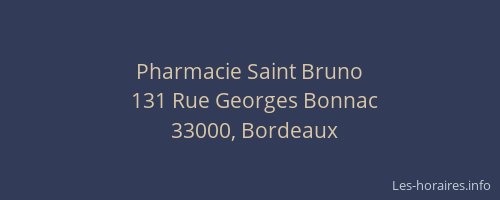 Pharmacie Saint Bruno