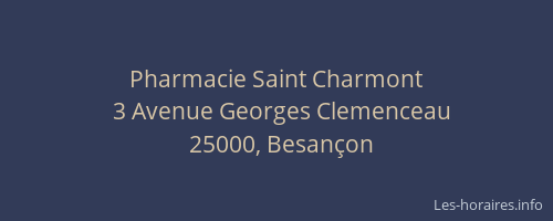 Pharmacie Saint Charmont