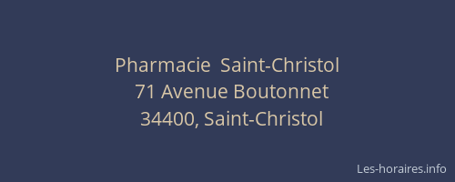 Pharmacie  Saint-Christol
