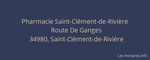 Pharmacie Saint-Clément-de-Rivière