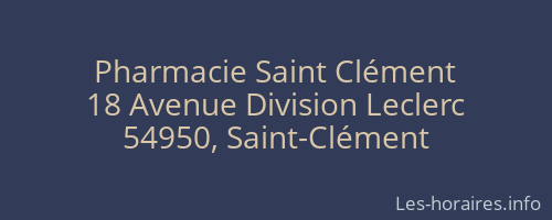 Pharmacie Saint Clément