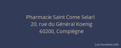 Pharmacie Saint Come Selarl
