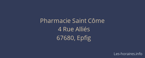 Pharmacie Saint Côme