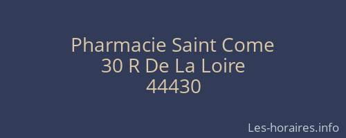 Pharmacie Saint Come