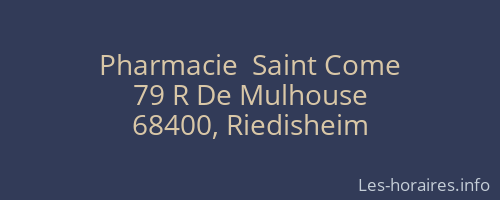 Pharmacie  Saint Come
