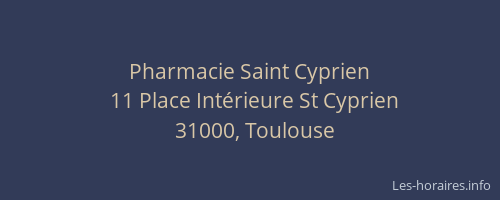 Pharmacie Saint Cyprien