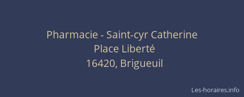 Pharmacie - Saint-cyr Catherine