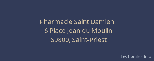 Pharmacie Saint Damien