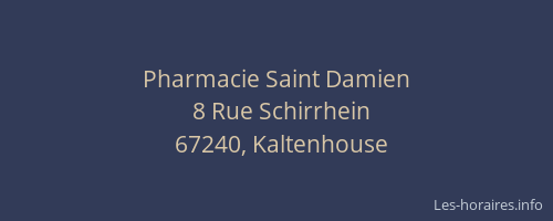Pharmacie Saint Damien