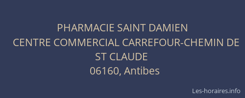 PHARMACIE SAINT DAMIEN