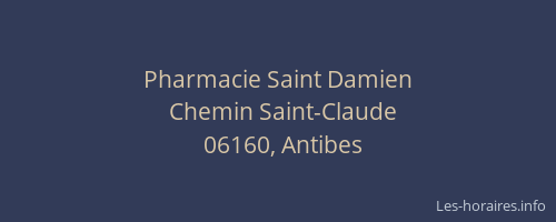 Pharmacie Saint Damien