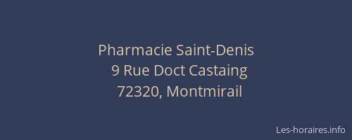 Pharmacie Saint-Denis