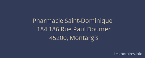 Pharmacie Saint-Dominique