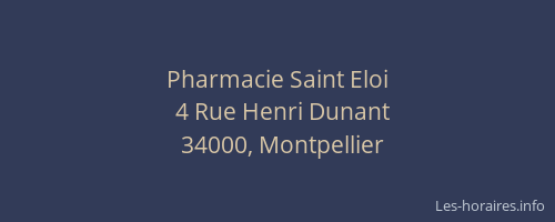 Pharmacie Saint Eloi