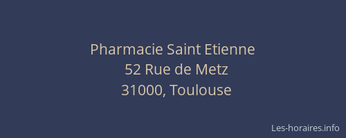 Pharmacie Saint Etienne