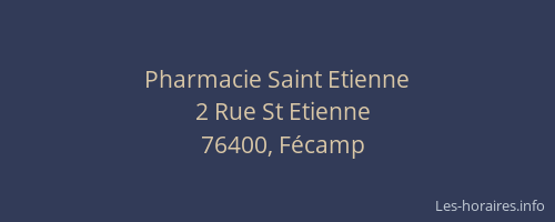Pharmacie Saint Etienne