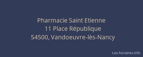 Pharmacie Saint Etienne