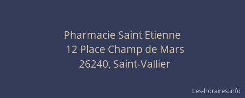 Pharmacie Saint Etienne