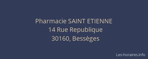 Pharmacie SAINT ETIENNE
