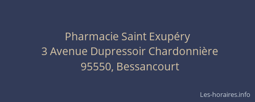 Pharmacie Saint Exupéry