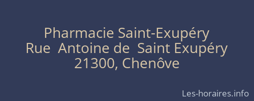 Pharmacie Saint-Exupéry